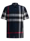 Burberry Short-sleeve Check Stretch Cotton Poplin Shirt In Multi
