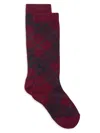 Burberry Check-pattern Socks In Red