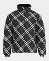 Burberry Multicolorreversible Down Jacket With All-over Check Motiv In Tech Fabric Man In Snug Ip Check