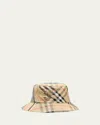 Burberry Check Bucket Hat In Sand