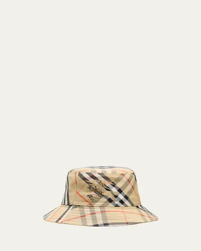 BURBERRY MEN'S CHECK EKD BUCKET HAT