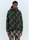 Burberry Hooded Check-print Twill Jacket In Multicolor