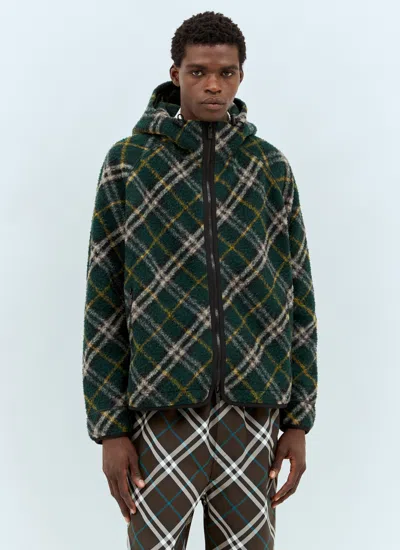 BURBERRY BURBERRY MEN CHECK FLEECE JACKET