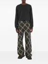 Burberry Khaki Check Track Pants In Snug Ip Check