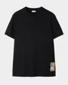 Burberry Mens Black Logo-patch Regular-fit Cotton-jersey T-shirt In Black