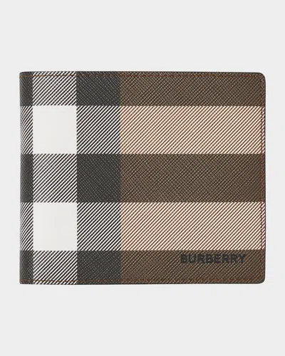 Burberry Iconic Check Print Wallet In Brown