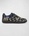 Burberry Terrace Black Polyester Blend Sneakers In Black Check