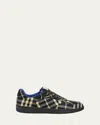 Burberry Terrace Black Polyester Blend Sneakers In Black Check