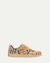 Burberry Checkered Print Low-top Sneakers In Sand Ip Check