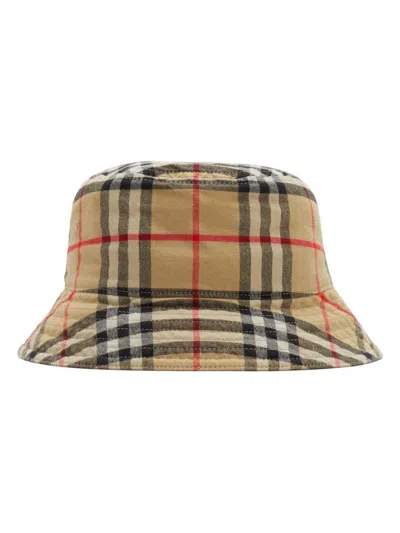 BURBERRY MEN'S CHECK MOTIF BUCKET HAT