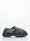 Burberry Men Check Nylon-blend Pillow Mule In Multi