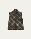 Burberry Check Nylon Gilet In Loch Ip Check