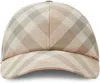 Burberry Check-pattern Eyelet-detailing Cap In Beige