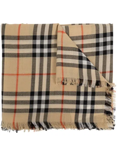 BURBERRY BURBERRY MEN CHECK PRINT SCARF