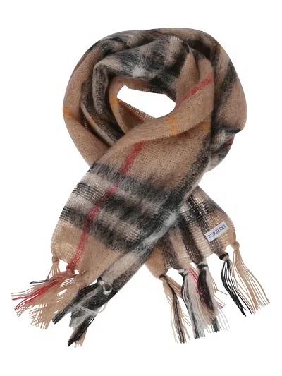 Burberry Men Check Print Scarf In Brown