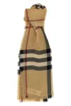 Burberry Reversible Check Pattern Scarf In Cream