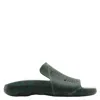 Burberry Men's Check Rubber Stingray Slides In Green