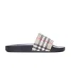 Burberry Men Vintage Check Print Slides In Multi