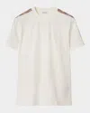Burberry T-shirt With Check Details In Chalk