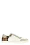 Burberry Men Check Sneakers In White