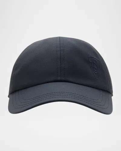 Burberry Men's Check-strap Baseball Cap In Midnight