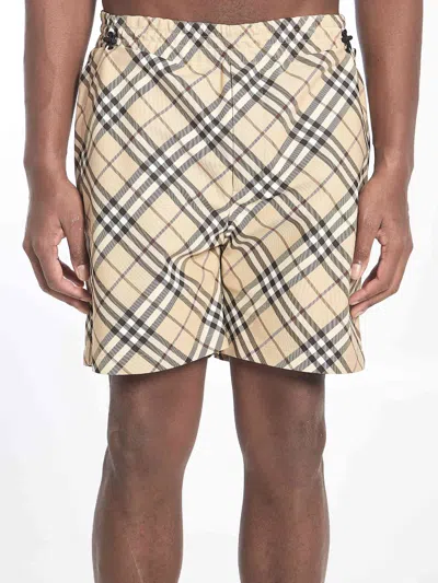 Burberry Men Check Swim Shorts
