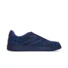Burberry Men Check Terrace Sneakers In Blue