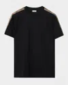 Burberry Ekd T-shirt With Check-inserts In Black
