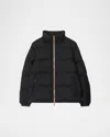 Burberry Check-trimmed Puffer Jacket In Black
