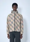 Burberry Men Check Zip-up Hooded Jacket In Multi