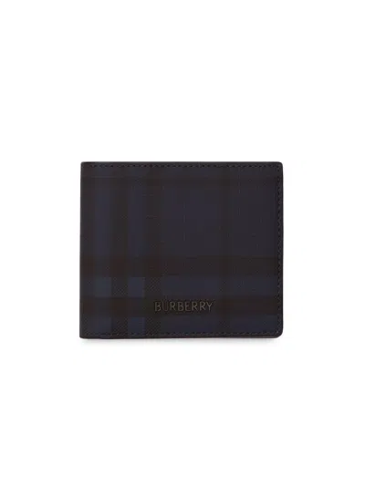 Burberry Men's City Check Bifold Wallet In Black