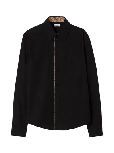 Burberry Long Sleeve Shirt Button Down Collar In Multi