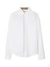 Burberry Check Pattern Shirt Button Down Collar In White