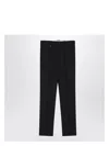 Burberry Classic Navy Blue Wool Blend Trousers In Blue