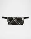 Burberry Men's Classics Check Belt Bag In Snug Ip Check