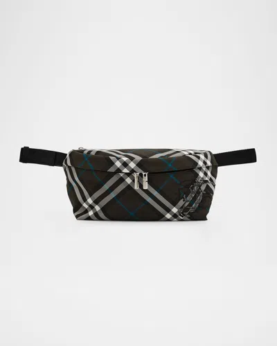 Burberry Men's Classics Check Belt Bag In Snug Ip Check