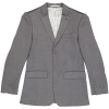 BURBERRY BURBERRY MEN'S CLOUD GREY ENGLISH FIT CASHMERE SILK JERSEY TAILORED JACKET
