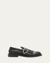 Burberry Cobble Fringe Detailing Leather Loafers In Black