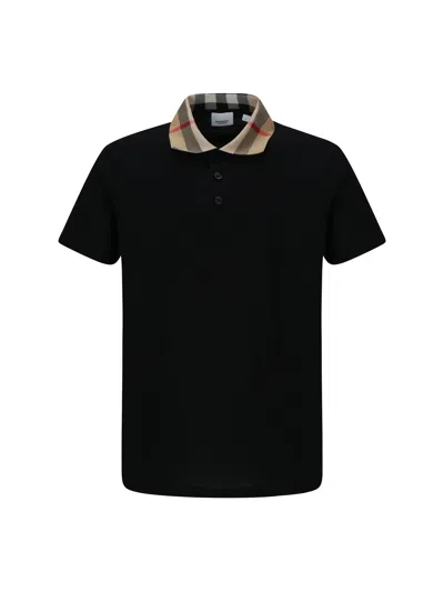 Burberry Men Cody Polo Shirt In Black