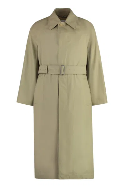 Burberry Cotton Trench Coat In Ecru