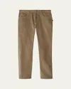 Burberry Corduroy Slim Fit Trousers With Check Tab