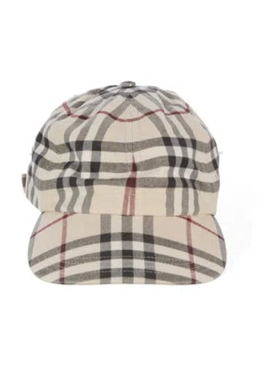 Pre-owned Burberry Men's Cotton Baseball Hat W/tags In Neutrals