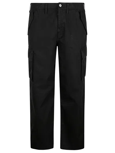 Burberry Men Cotton Cargo Trousers In Blue