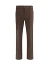 Burberry Men Cotton Chino Pants In Brown