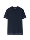 Burberry Contrast-stitching Cotton T-shirt In Storm
