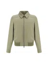 Burberry Cotton Jacket With Collar And Pockets In Neutral