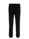 Burberry Black Pants With Elastic Waist And Logo Lettering On The Side In Cotton Man