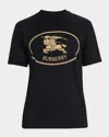 Burberry Mens Brand-print Crewneck Cotton-jersey T-shirt Black Xl