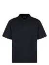 Burberry Short-sleeve Wool Polo Shirt In Black
