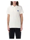 Burberry Men's Cotton Polo Shirt In Salt